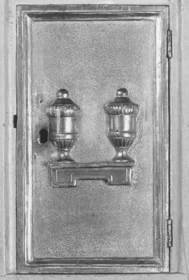 anta di armadietto per oli santi - ambito veneto (sec. XIX)