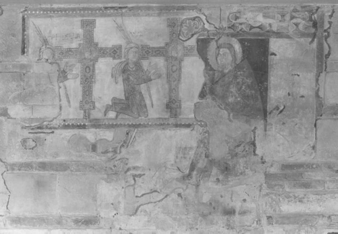 San Giorgio e il drago (dipinto, frammento) - ambito veneto (sec. XIII)