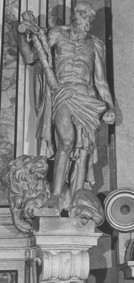 San Girolamo (statua) di Cignaroli Diomiro (attribuito) (metà sec. XVIII)