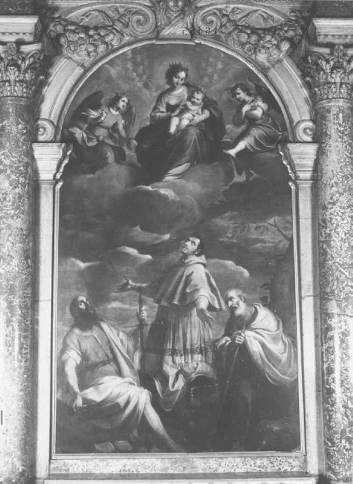 Madonna con Bambino e Santi (dipinto) di Ridolfi Claudio (sec. XVII)