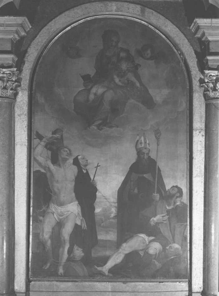 Madonna con Bambino e Santi (dipinto) di Riccio Domenico detto Brusasorci (secondo quarto sec. XVI)