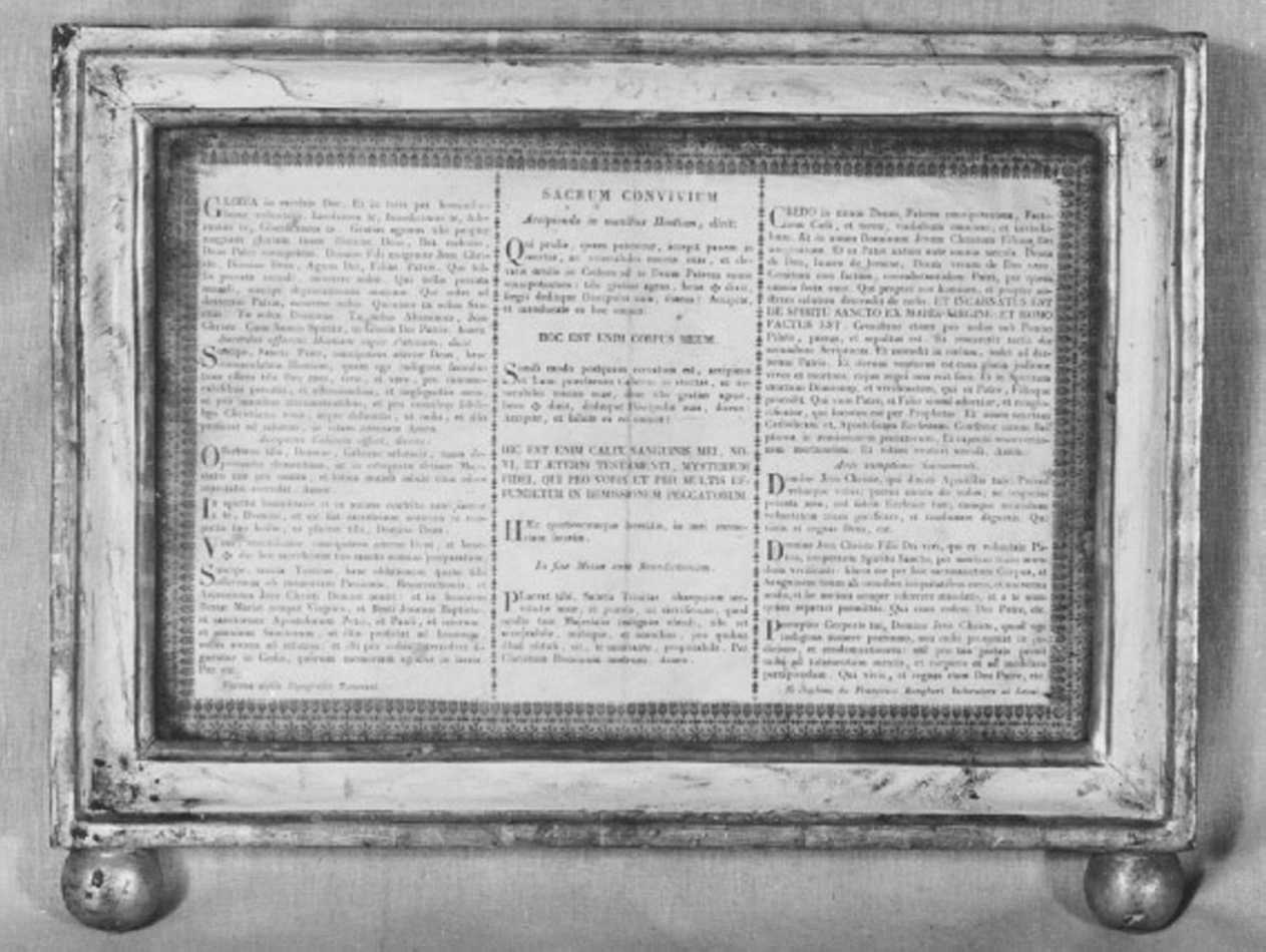 cartagloria - ambito veneto (fine sec. XVIII)