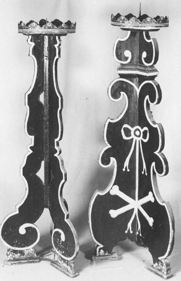 candelabro funebre, serie - ambito veneto (fine/inizio secc. XVII/ XVIII)