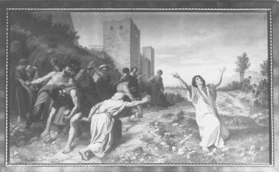 Santo Stefano (dipinto, serie) di Maldarelli Luigi (sec. XX)