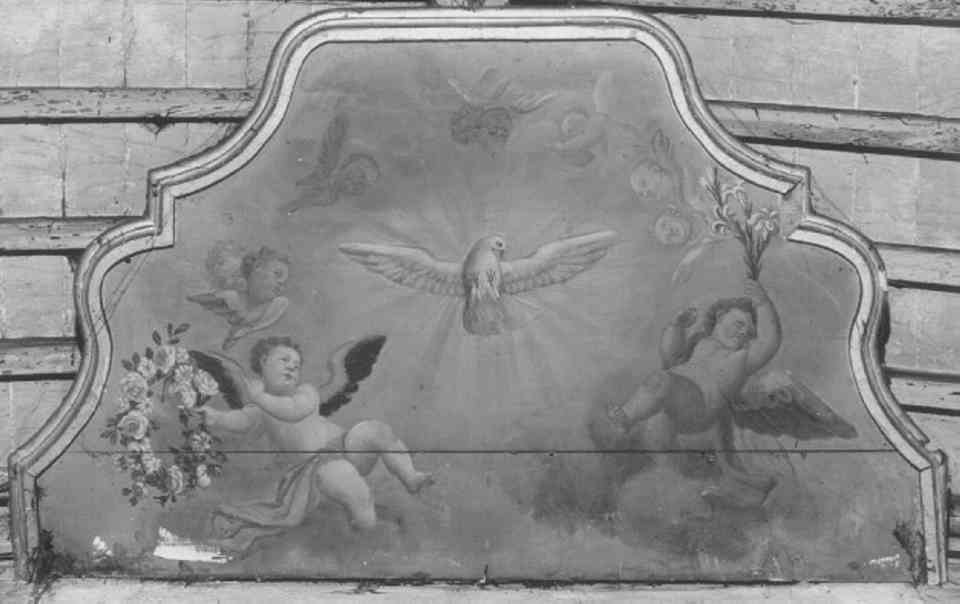 Colomba dello Spirito Santo tra cherubini (baldacchino) - ambito veneto (sec. XVIII)