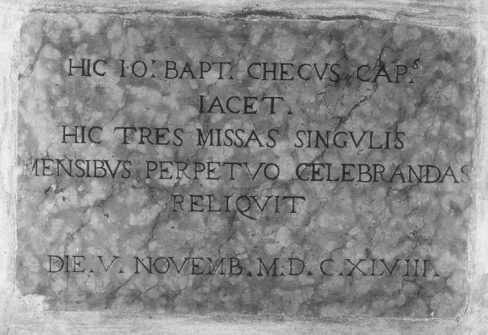 lapide - ambito veneto (metà sec. XVII)