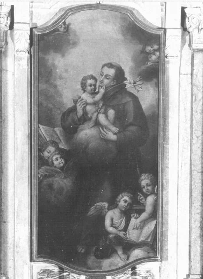 Sant'Antonio da Padova con il bambino (dipinto) di Cignaroli Giambettino (maniera) (sec. XVIII)