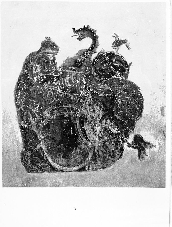 Stemma gentilizio della famiglia Giusti con cimiero (dipinto) - ambito veneto (seconda metà sec. XV)