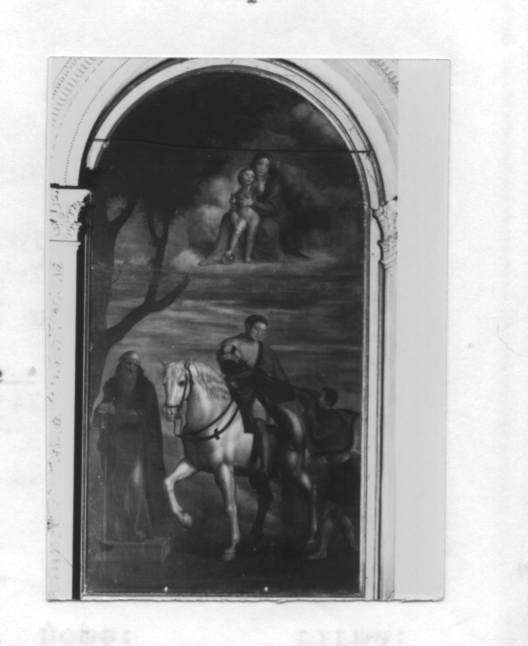 San Martino dona una parte del mantello ad un povero (dipinto) di Caroto Giovanni Francesco (sec. XVI)