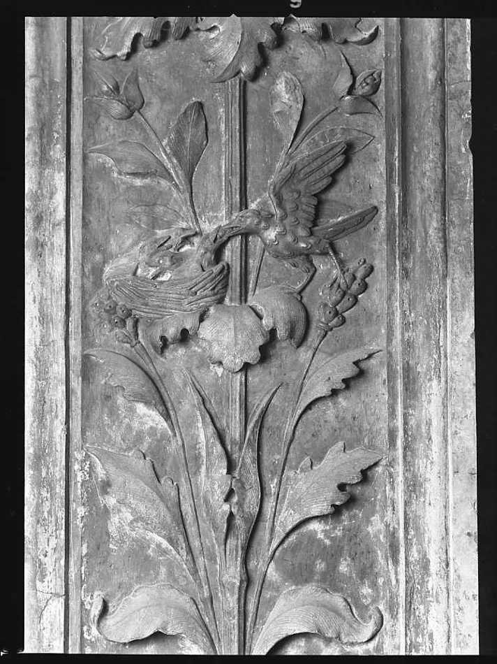 motivi decorativi a candelabra con uccelli (rilievo) di Pietro da Porlezza (sec. XV)