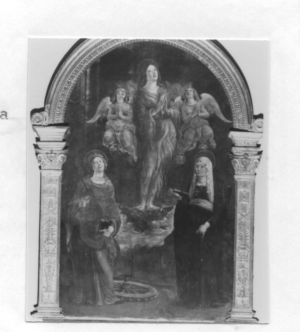 Santa Maria Maddalena tra Santa Caterina d'Alessandria e Santa Toscana (dipinto) di Liberale Da Verona (fine sec. XV)