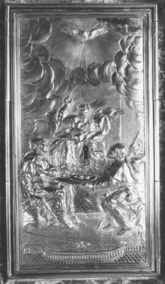 cena in Emmaus (sportello di tabernacolo) - ambito veneto (sec. XVIII)