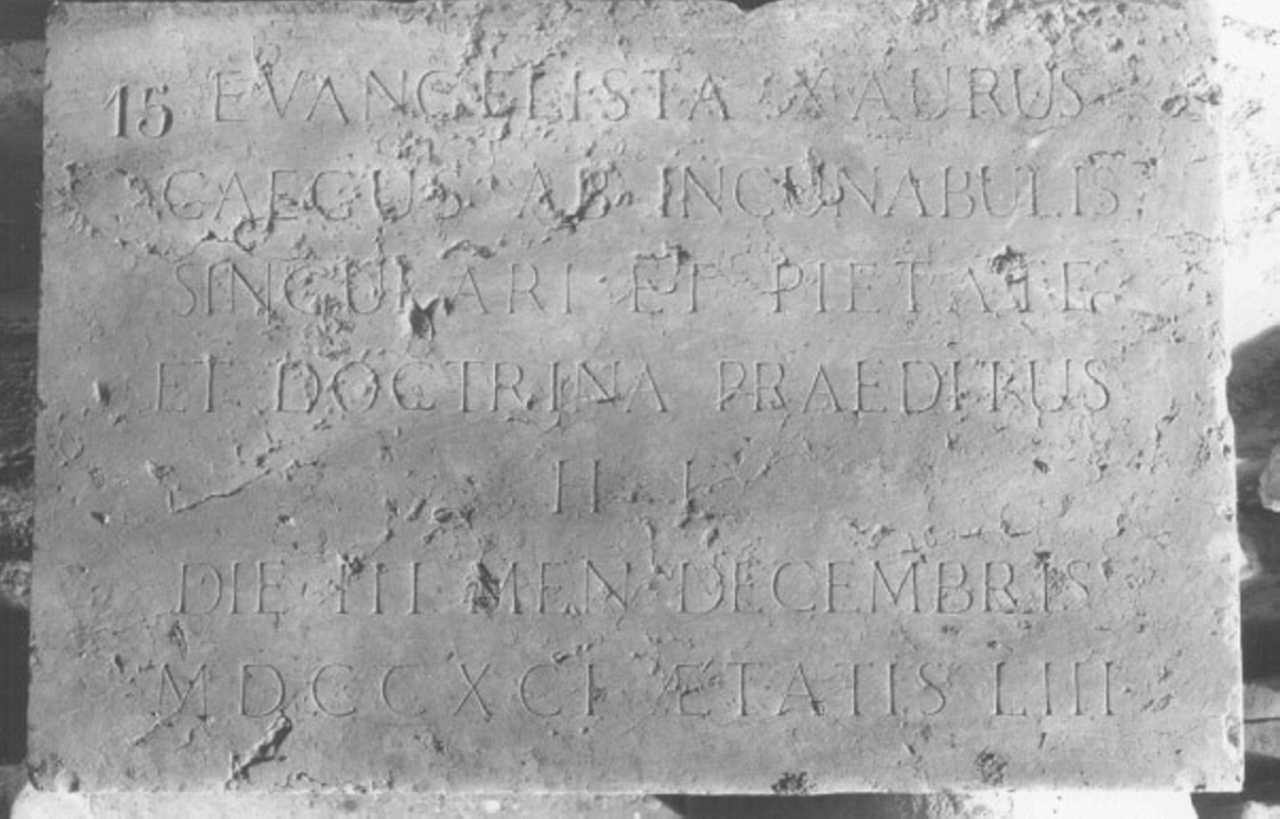 lapide - ambito veneto (sec. XVIII)