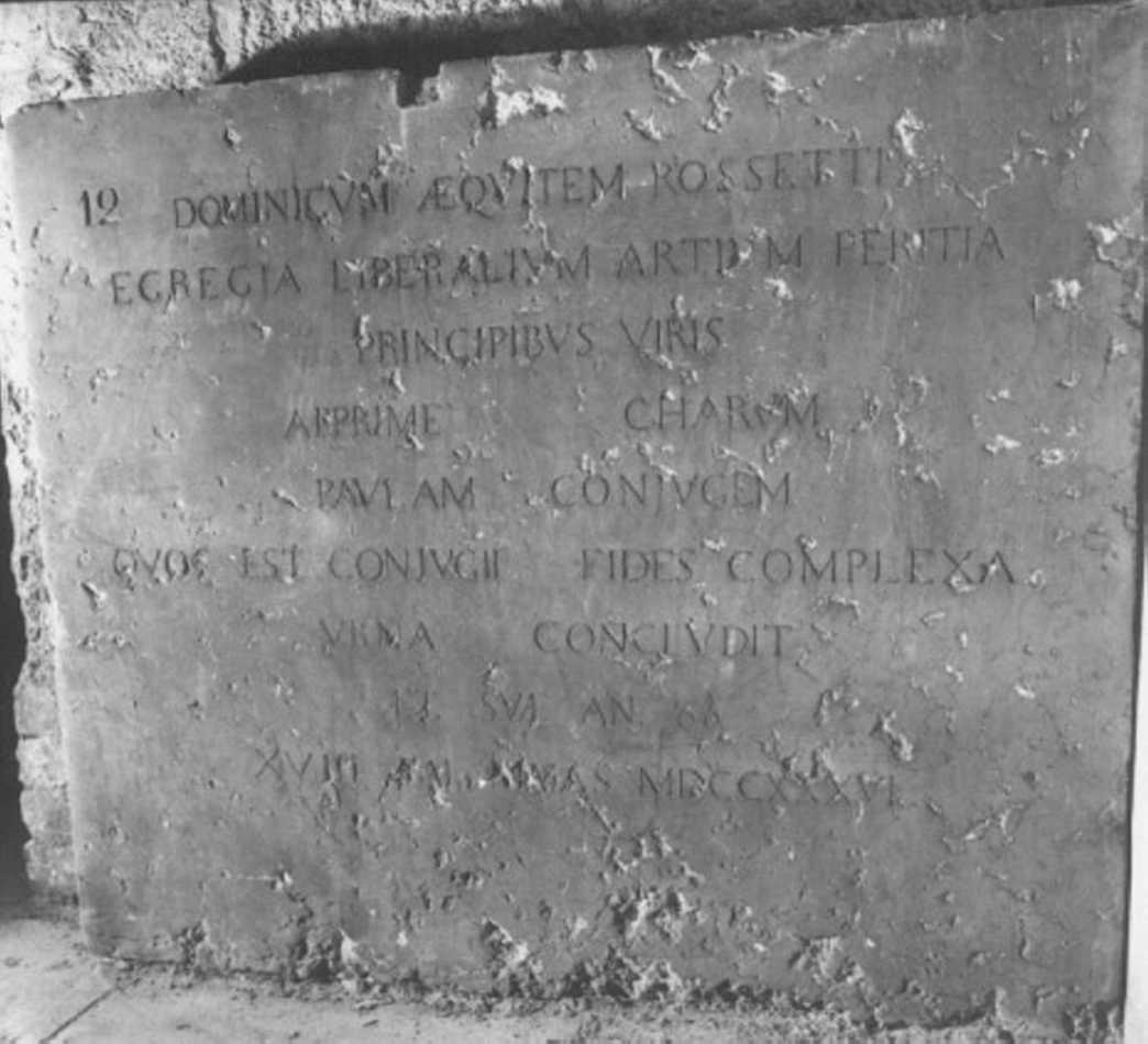 lapide - ambito veneto (sec. XVIII)