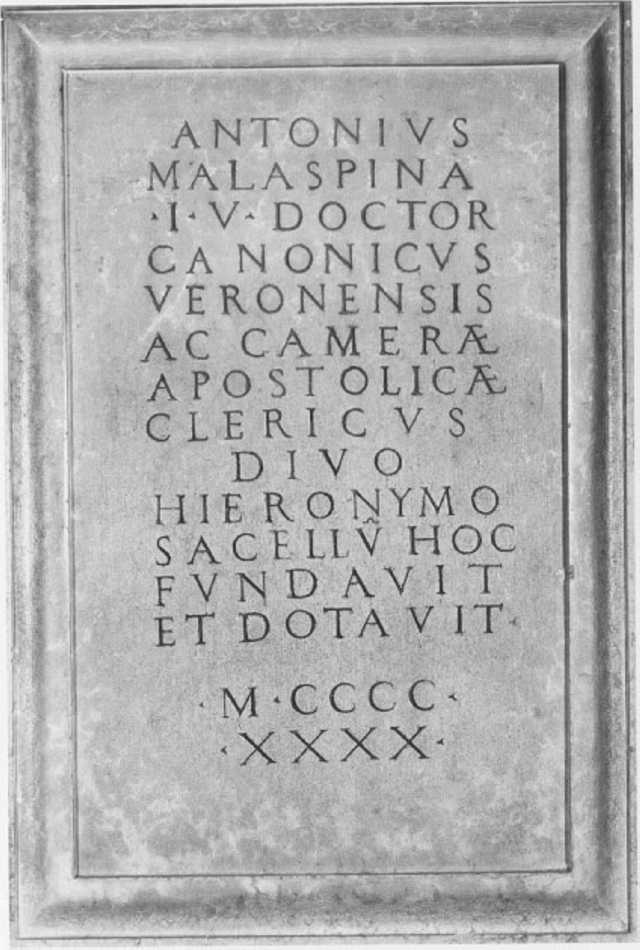 lapide - ambito veneto (sec. XVIII)