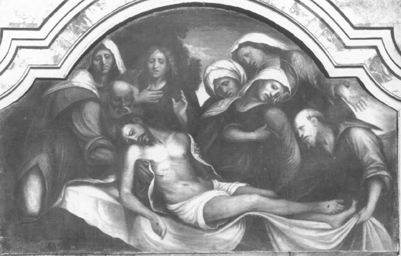 compianto sul Cristo morto (dipinto) di Giolfino Nicola (sec. XVI)