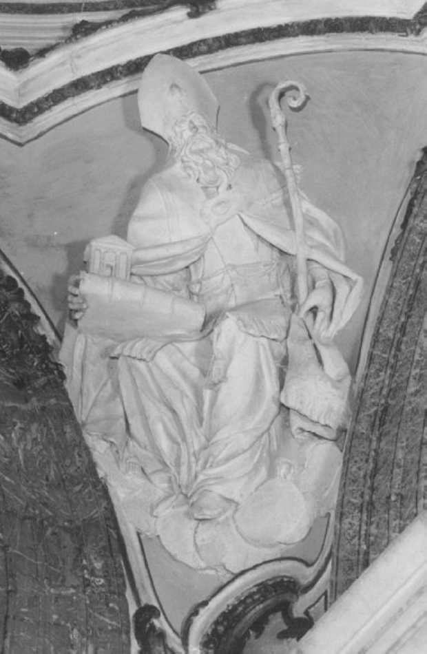 Sant'Agostino (rilievo) di Milanese Stanislao (attribuito) (sec. XVIII)