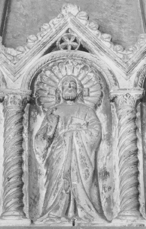 Cristo tra gli apostoli (rilievo, ciclo) - ambito campionese (sec. XIV)