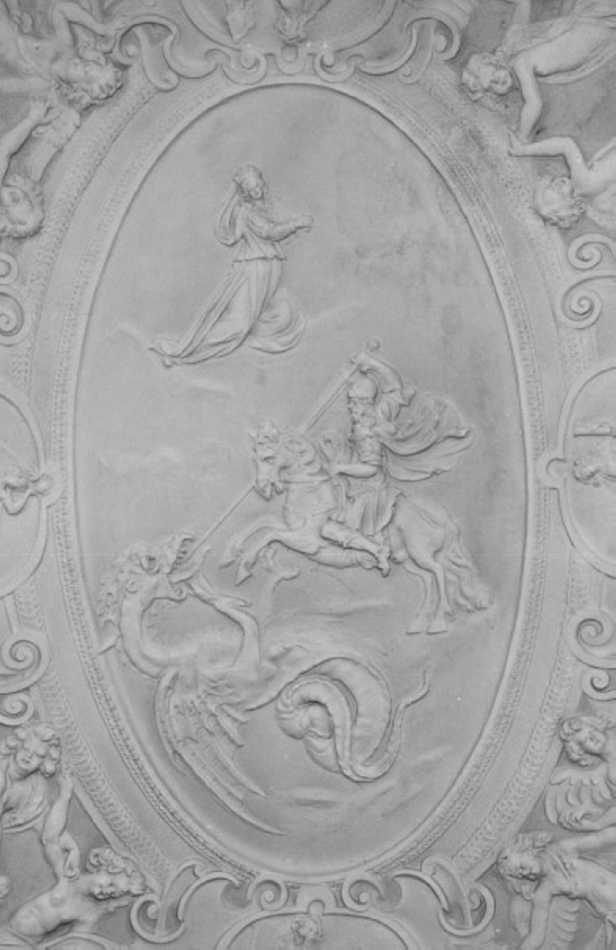 San Giorgio uccide il drago (rilievo) - ambito veronese (sec. XVII)