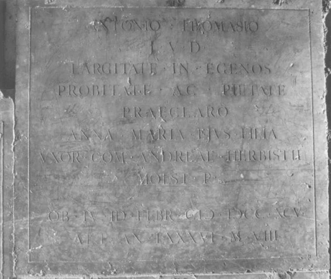 lapide - ambito veneto (sec. XVIII)