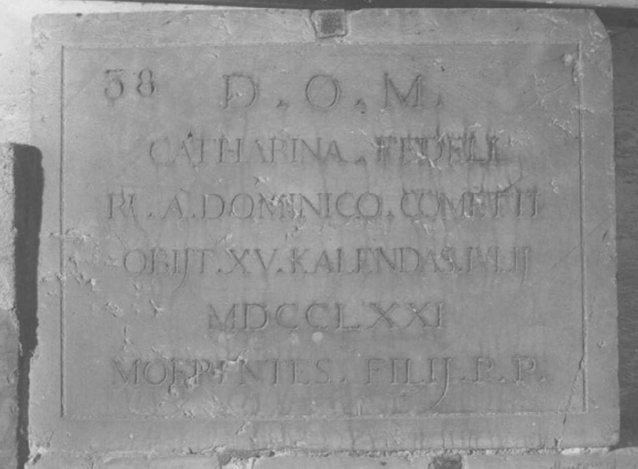 lastra tombale - ambito veneto (sec. XVIII)