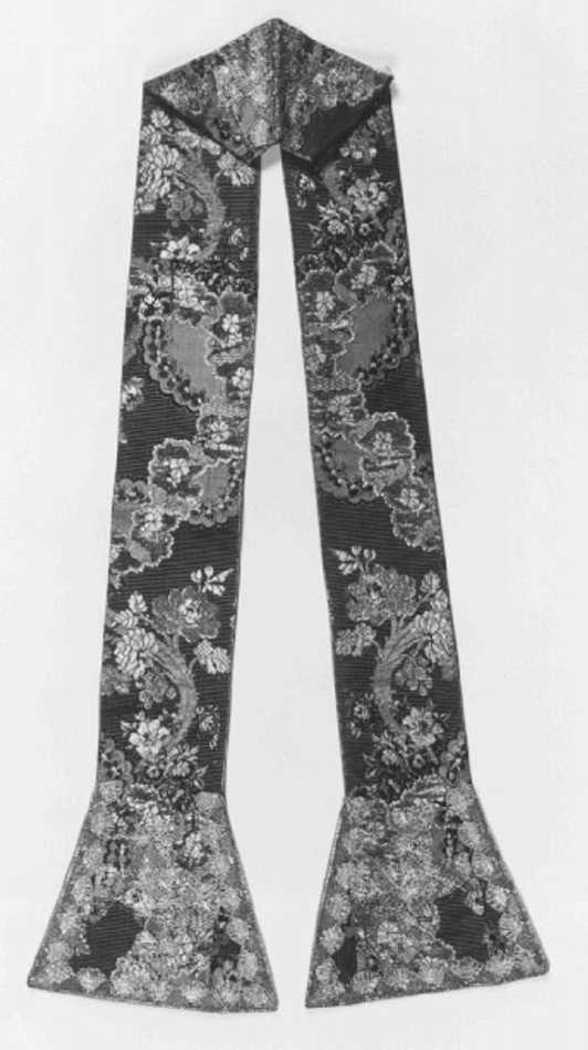 stola - manifattura francese, manifattura italiana (terzo quarto sec. XVIII)