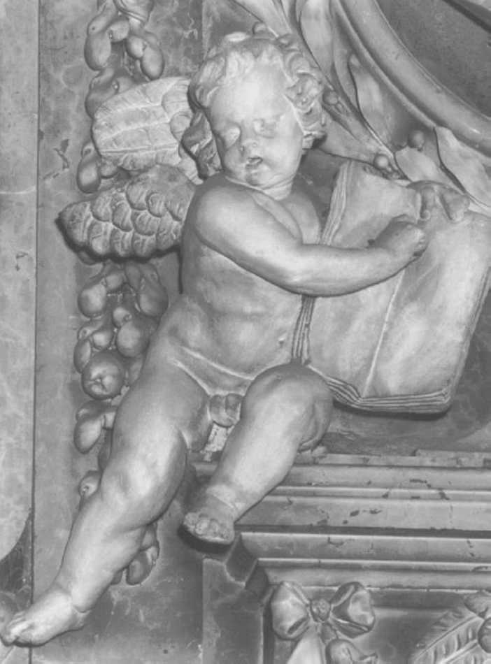 angioletto con libro (statua, elemento d'insieme) di Aglio Domenico (sec. XVIII)