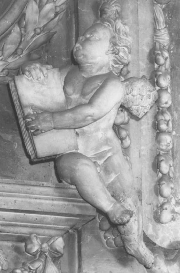 angioletto con libro (statua, elemento d'insieme) di Aglio Domenico (sec. XVIII)