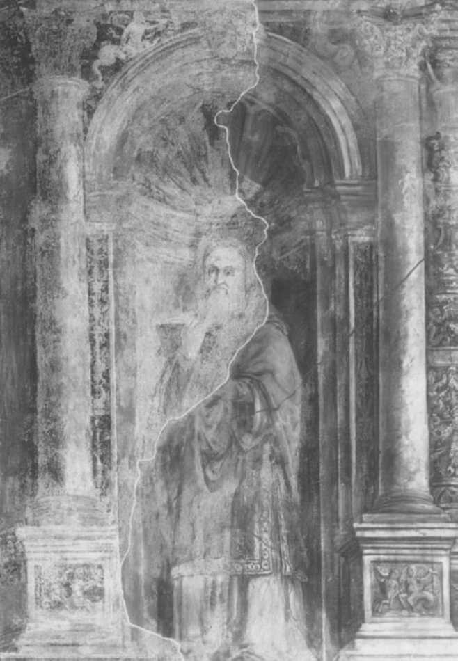 Santo (dipinto, elemento d'insieme) di Falconetto Giovanni Maria (secc. XV/ XVI)