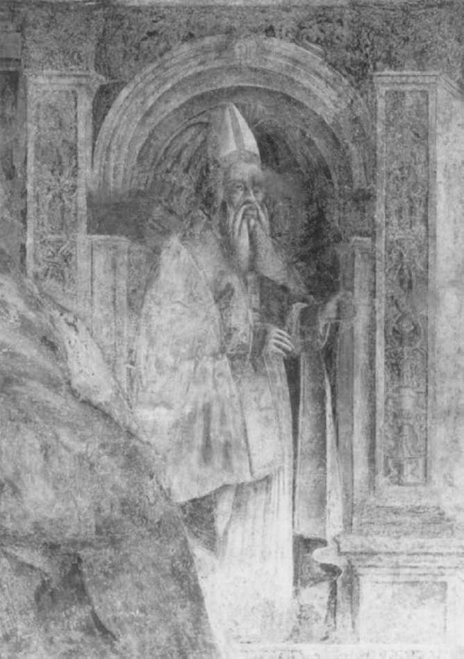 Santo vescovo (dipinto, elemento d'insieme) di Falconetto Giovanni Maria (secc. XV/ XVI)