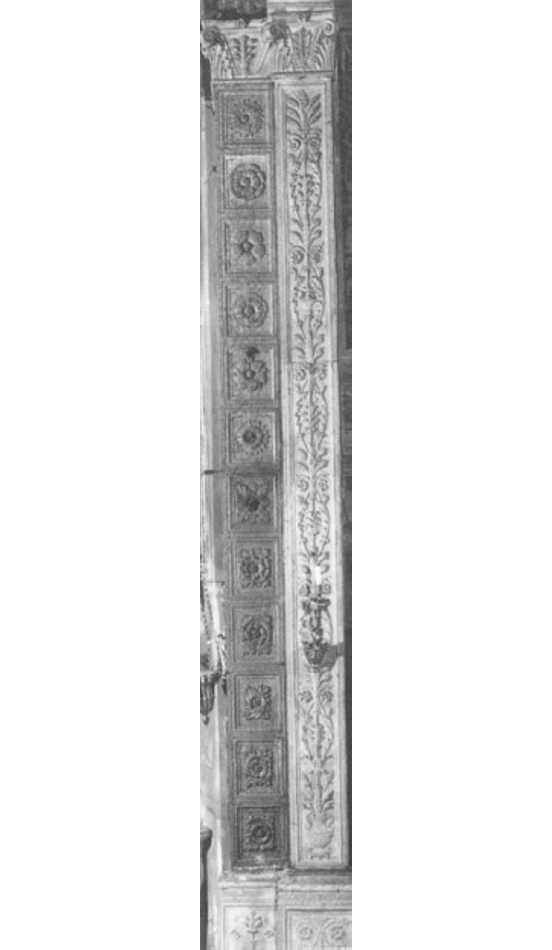 motivi decorativi a cassettoni con rosette (rilievo, elemento d'insieme) di Maestro Modesto (attribuito) (secc. XV/ XVI)