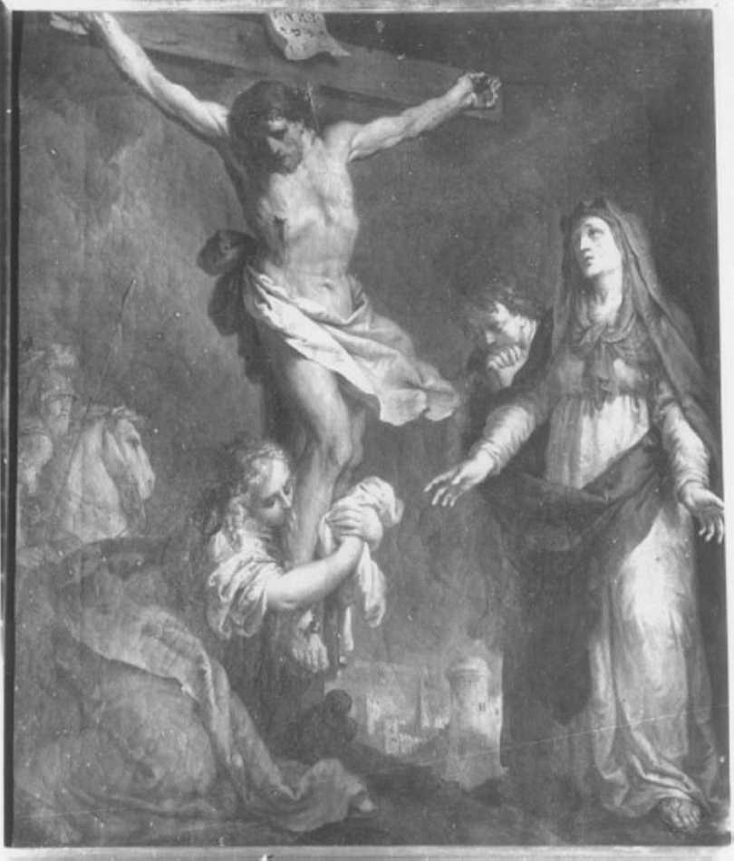 stazione XII: Gesù innalzato e morto in croce (dipinto, elemento d'insieme) di Ugolini Agostino (fine/inizio secc. XVIII/ XIX)