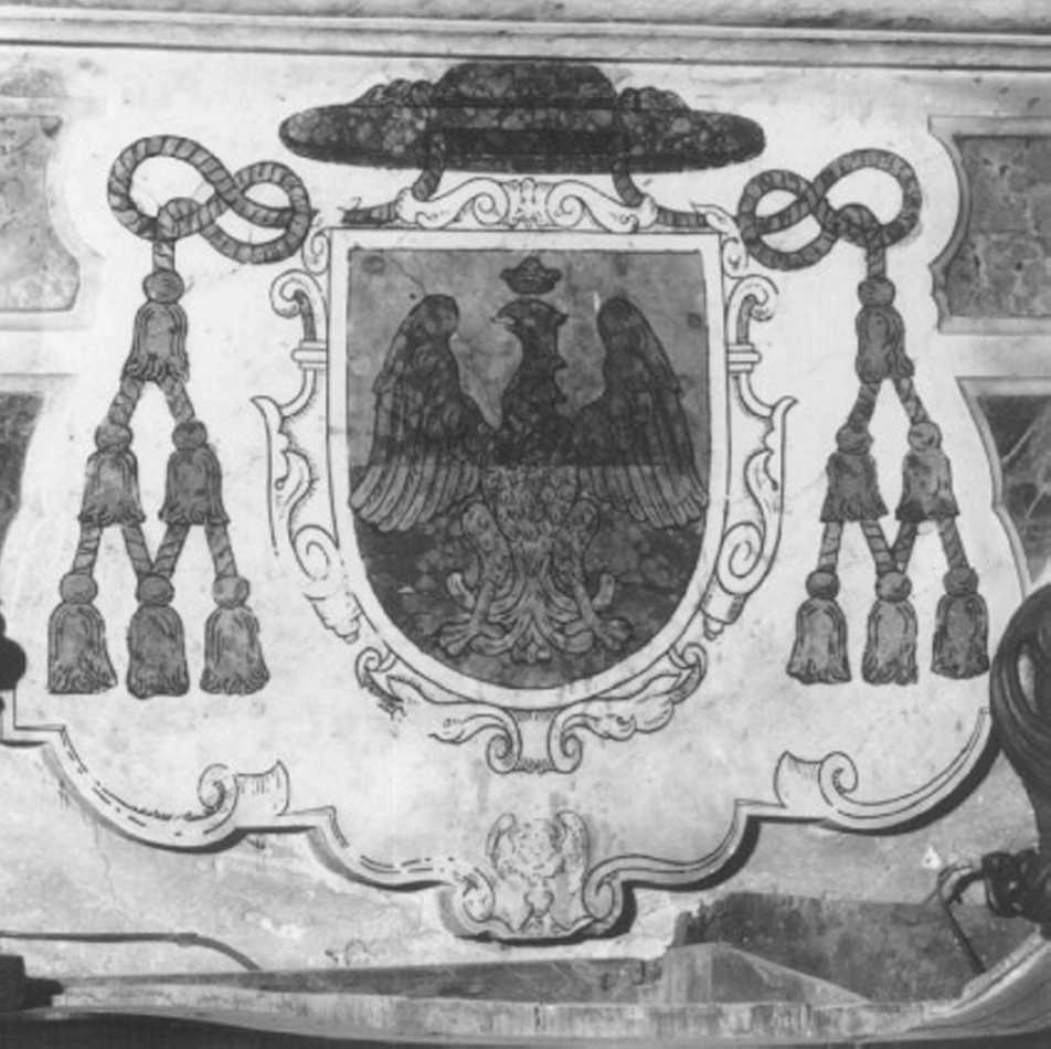 stemma gentilizio (decorazione a intarsio, elemento d'insieme) - ambito veneto (sec. XVII)