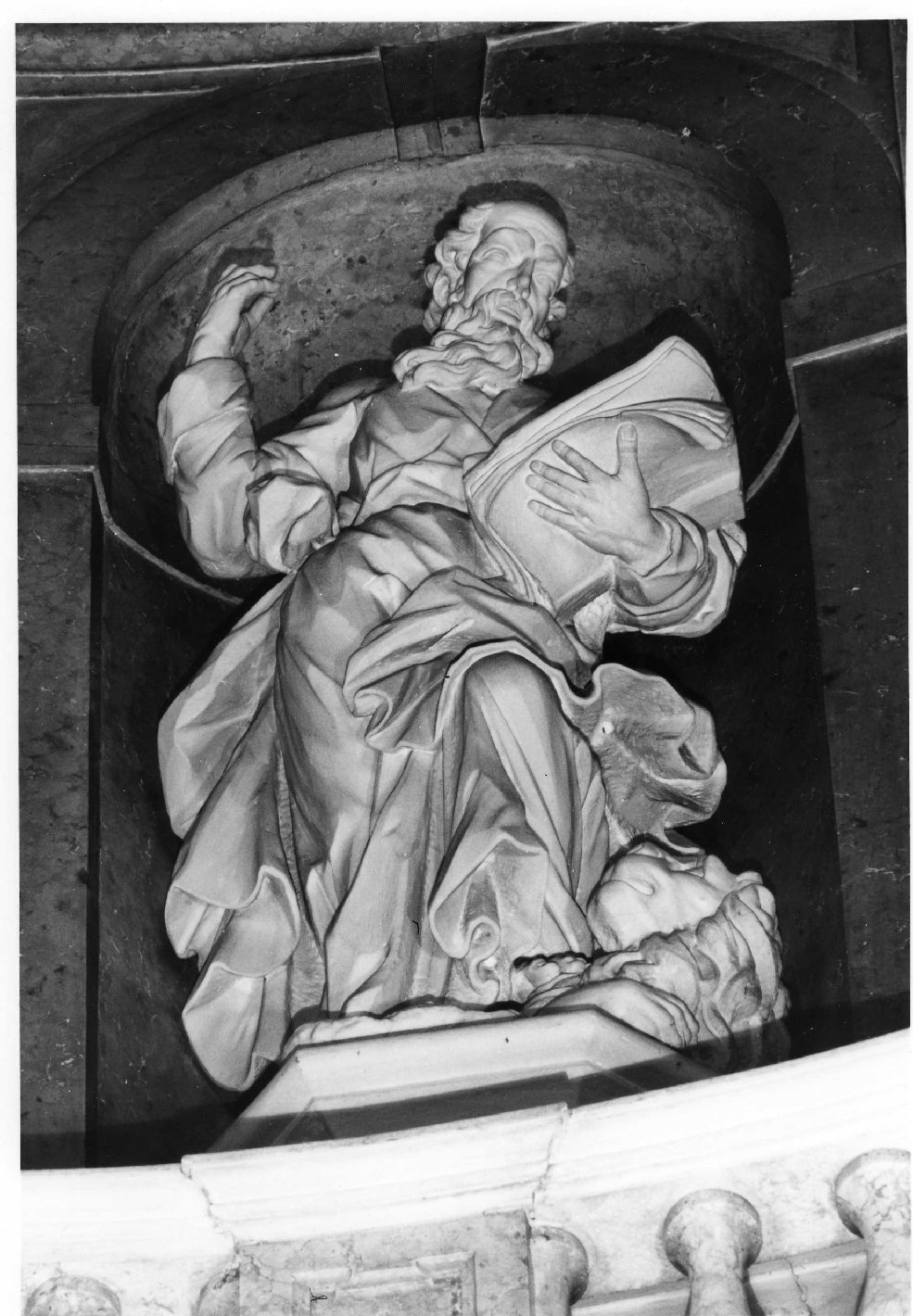 San Marco Evangelista (statua, elemento d'insieme) di Muttoni Lorenzo (attribuito) (sec. XVIII)