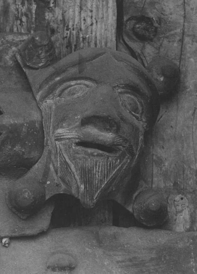 testa d'uomo (rilievo, elemento d'insieme) di Primo Maestro Del Portale Di San Zeno (e aiuti) (sec. XII)