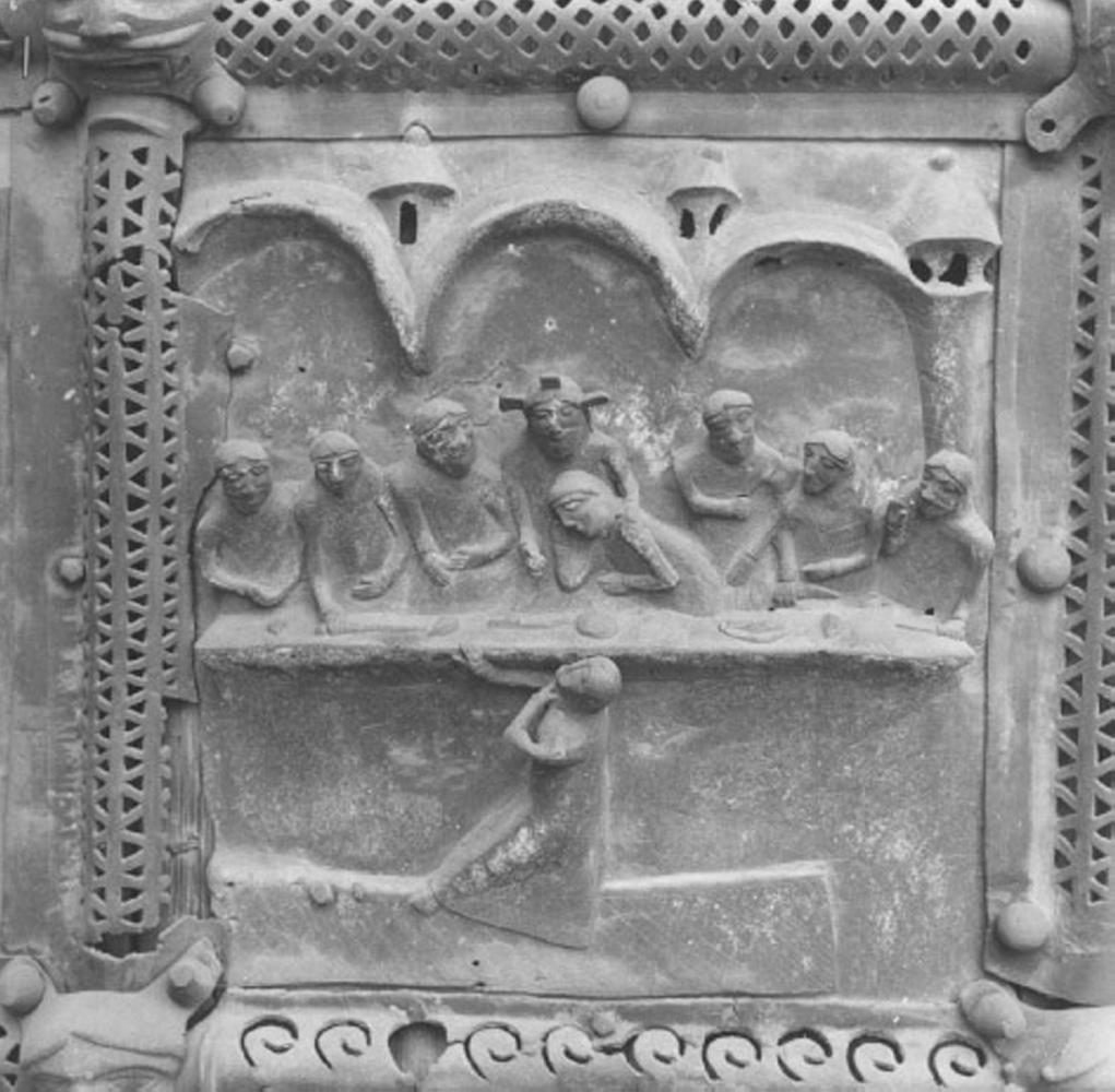 ultima cena (formella, elemento d'insieme) di Primo Maestro Del Portale Di San Zeno (e aiuti) (sec. XII)