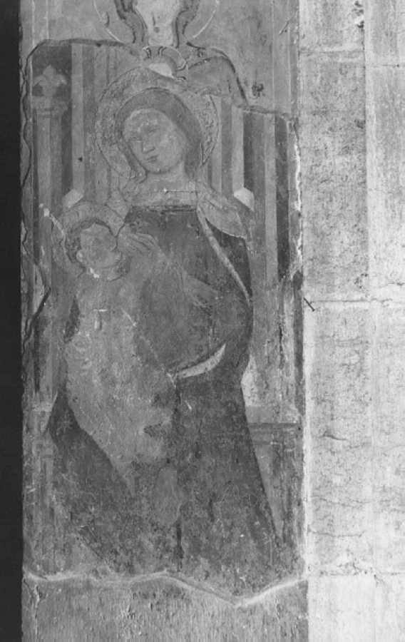 Madonna del Latte (dipinto) di Giacomo Da Riva (attribuito) (secc. XIV/ XV)