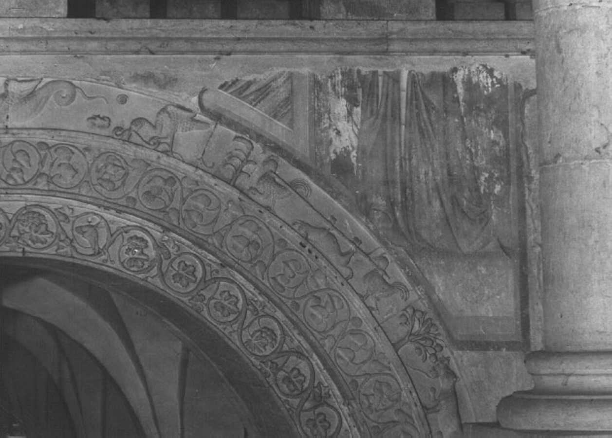 Madonna annunciata (dipinto, frammento) - ambito veronese (prima metà sec. XIV)