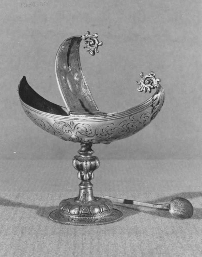 navicella portaincenso, insieme - bottega veronese (seconda metà sec. XVII)