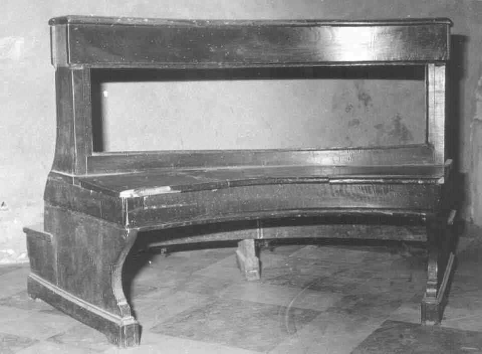 banco da chiesa - ambito veneto (seconda metà sec. XIX)