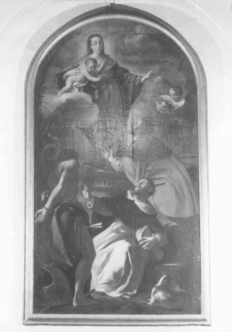Madonna con Bambino e Santi (dipinto) di Brentana Simone (cerchia) (sec. XVIII)