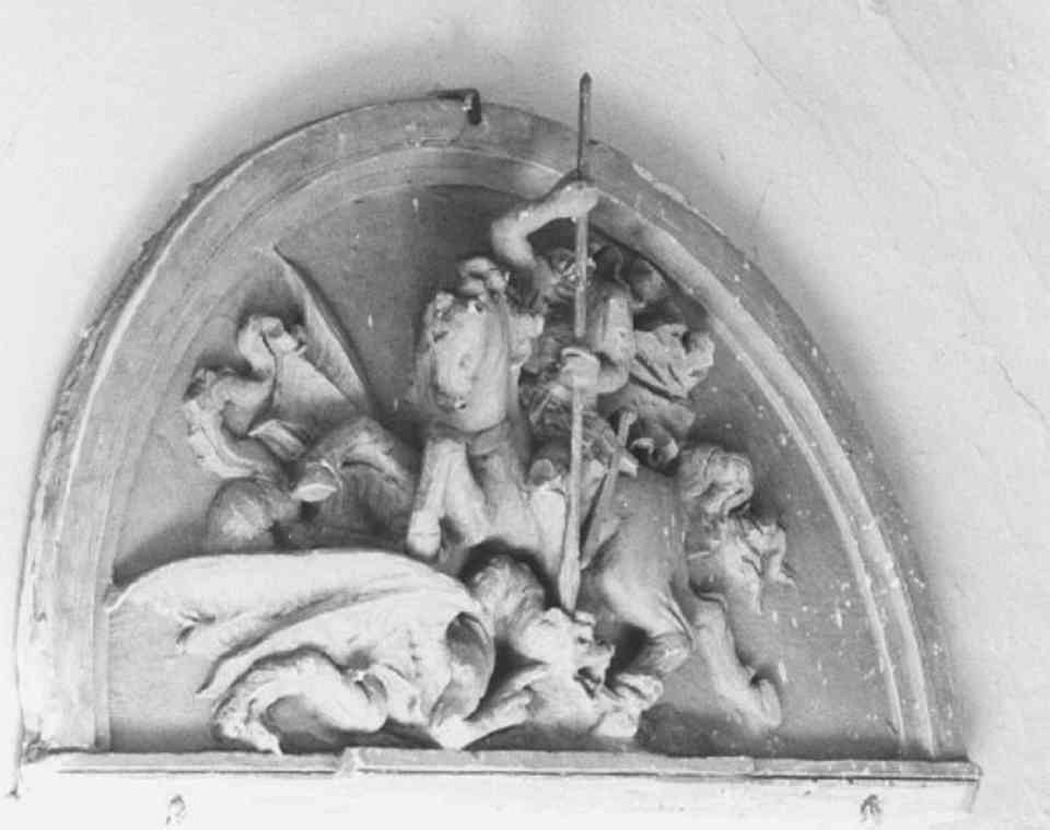 San Giorgio uccide il drago (rilievo) - ambito veronese (secc. XIX/ XX)
