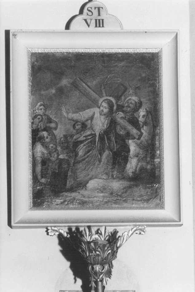 stazione VIII: Gesù consola le donne di Gerusalemme (dipinto) - ambito veronese (sec. XVIII)