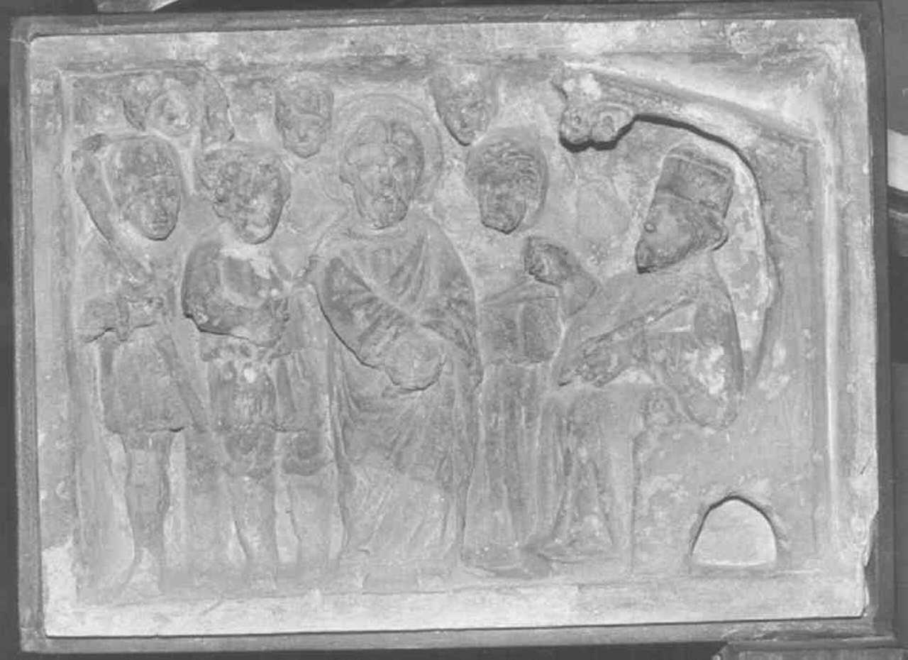 Cristo davanti a Pilato (rilievo) - ambito veronese (sec. XIV)