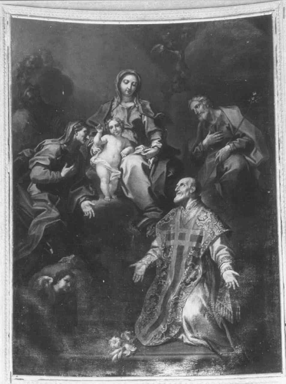 Madonna con Bambino e Santi (dipinto) di Balestra Antonio (cerchia) (prima metà sec. XVIII)