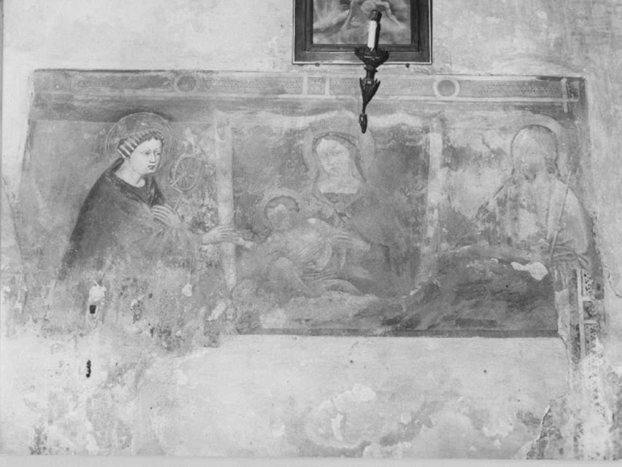 Madonna con Bambino e Santi (dipinto) di Altichiero (scuola) (sec. XV)