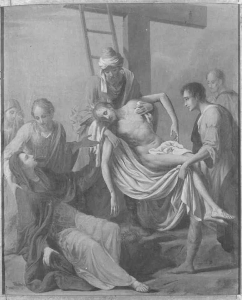stazione XIII: Gesù deposto dalla croce (dipinto) di Ugolini Agostino (seconda metà sec. XVIII)