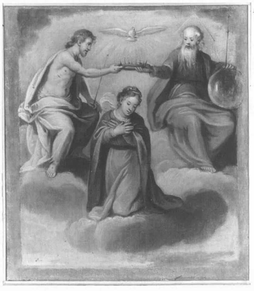 incoronazione di Maria Vergine (dipinto) di Ridolfi Carlo (sec. XVII)