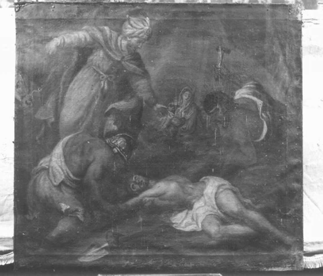 stazione XI: Gesù inchiodato alla croce (dipinto) - ambito veneto (seconda metà sec. XVIII)