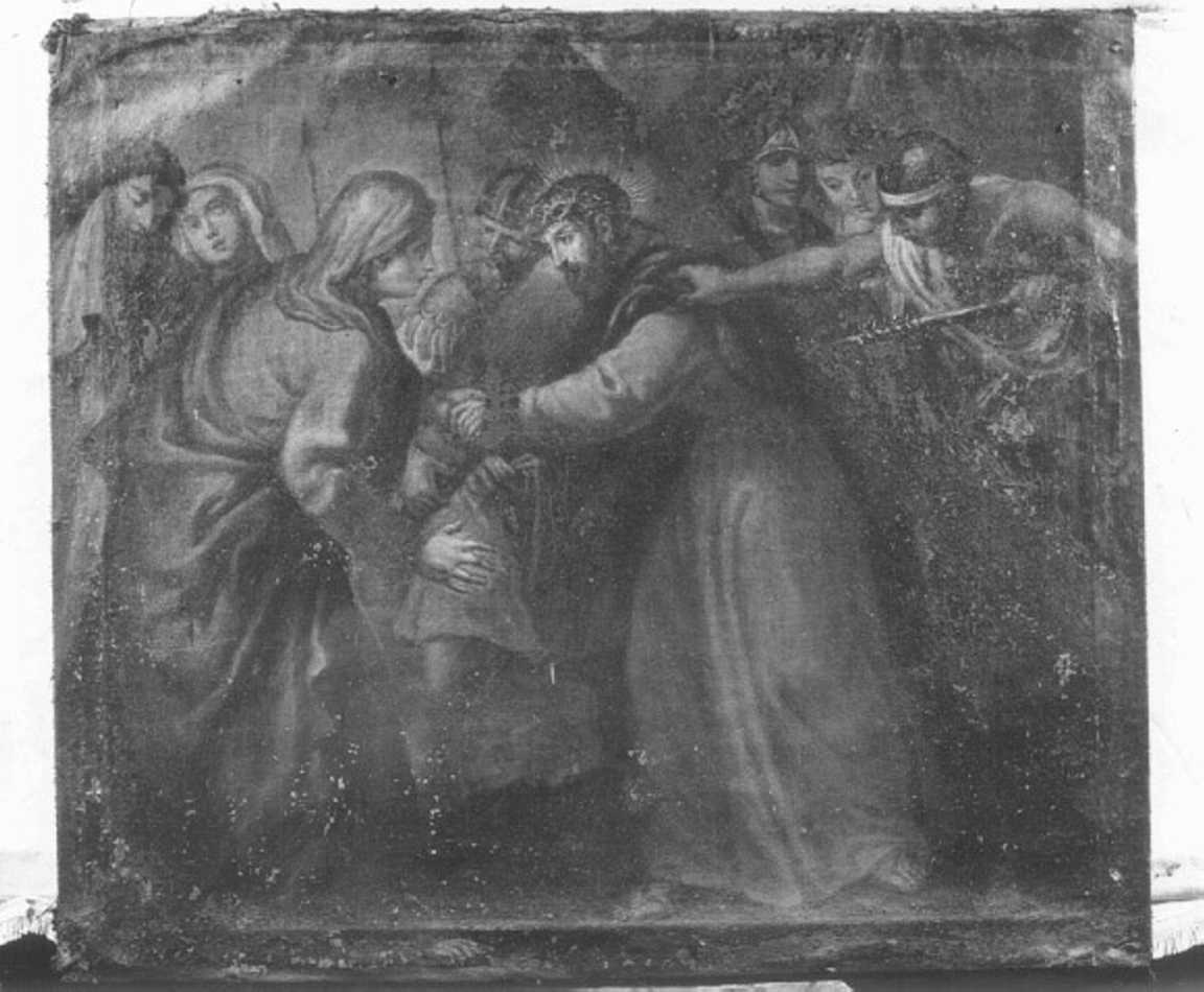 stazione IV: Gesù incontra la Madonna (dipinto) - ambito veneto (seconda metà sec. XVIII)